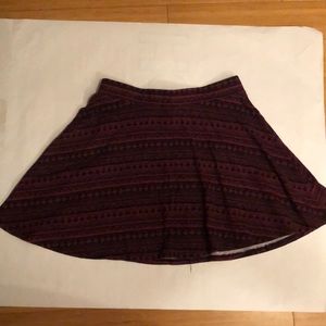 L.A Hearts Black and Maroon Tribal Print Skirt